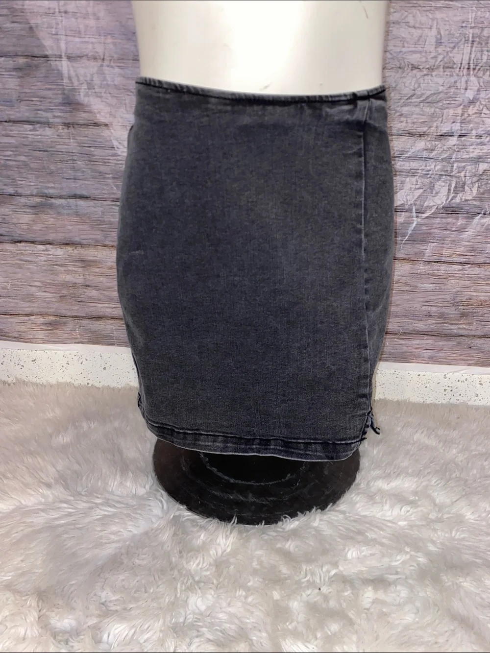 Wild Fable Black Denim Mini Skirt